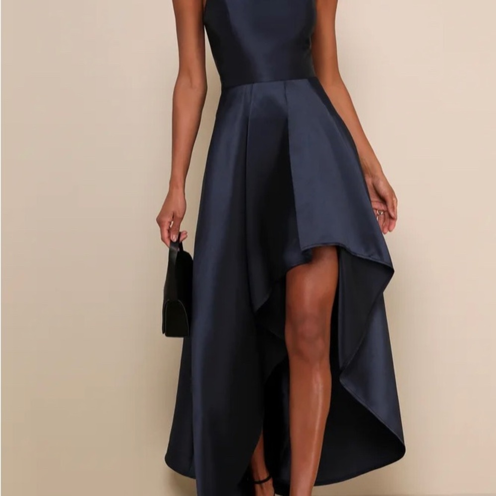 Lulu's Midnight Blue High-Low Dress - Picture 2 of 8